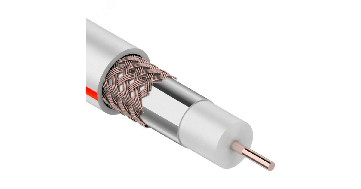 Купить Кабель коаксиальный SAT 50 M, Cu/Al/Cu, 64%, 75Ом, 100м, INDOOR, белый PROconnect оптом в Москве