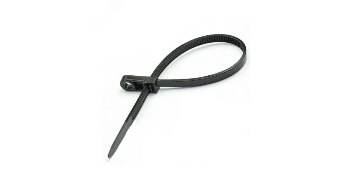 Купить Хомут кабельный 4.3х200 нейл. под винт черн. (уп.100шт) 07-0205 Rexant оптом в Москве