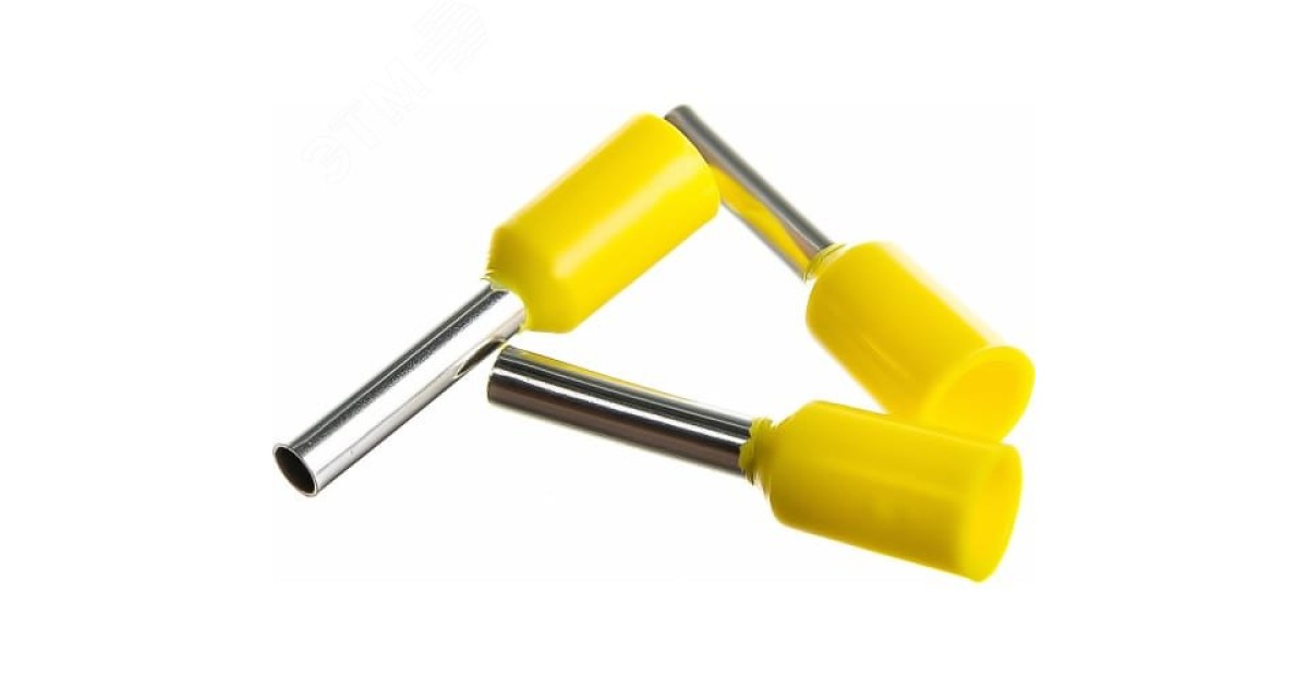 Купить Наконечник штыревой втулочный изолированный F-8 мм 1 мм2 (НШВи 1.0-8) желтый 08-0813 Rexant оптом в Москве