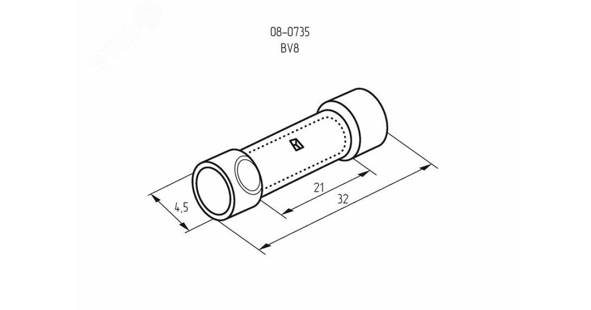 Купить Соединительная гильза изолированная L-32 мм 6-10 мм2 (ГСИ 10/ГСИ 6,0-10,0) красная 08-0735 Rexant оптом в Москве