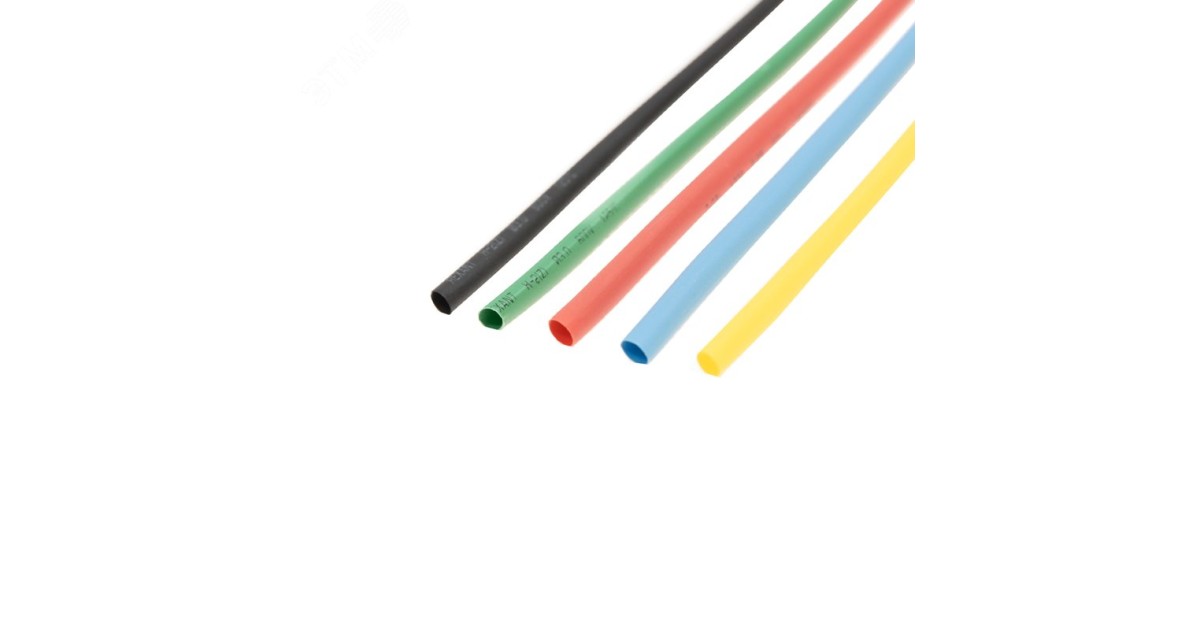 Купить Набор трубок термоусадочных ТУТ 3.0/1.5мм 1м 5 цветов 29-0152 Rexant оптом в Москве