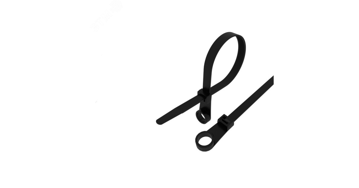 Купить Хомут кабельный 3.6х100 под винт нейл. черн. (уп.100шт) 07-0105 Rexant оптом в Москве