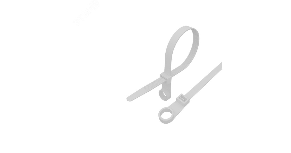 Купить Хомут кабельный 4.3х200 нейл. под винт бел. (уп.100шт) 07-0204 Rexant оптом в Москве