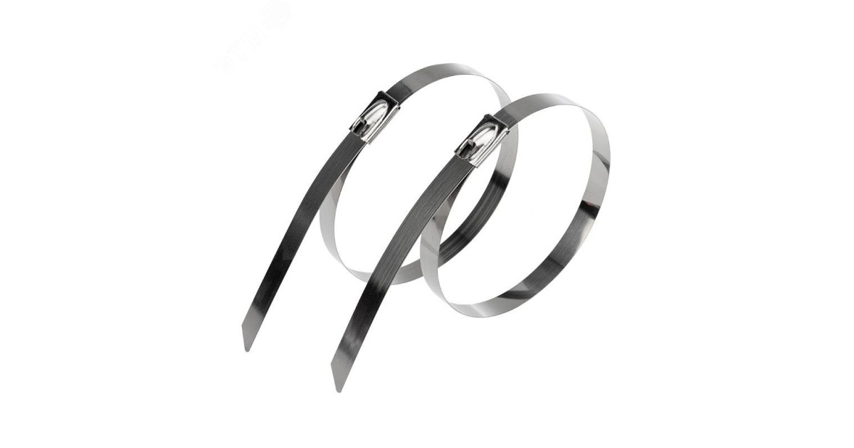 Купить Хомут кабельный 4.6х200 сталь серебр. (уп.50шт) 07-0208 Rexant оптом в Москве