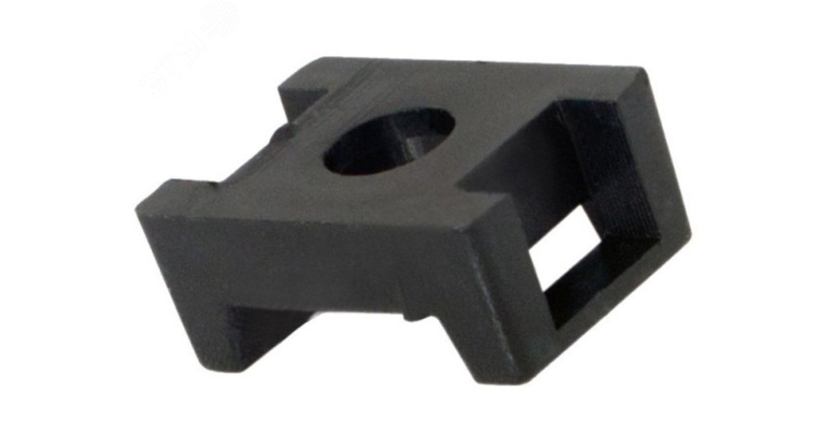 Купить Площадка для крепления стяжки 22х16мм (ПС-2) черн. (уп.100шт) 07-2103 Rexant оптом в Москве