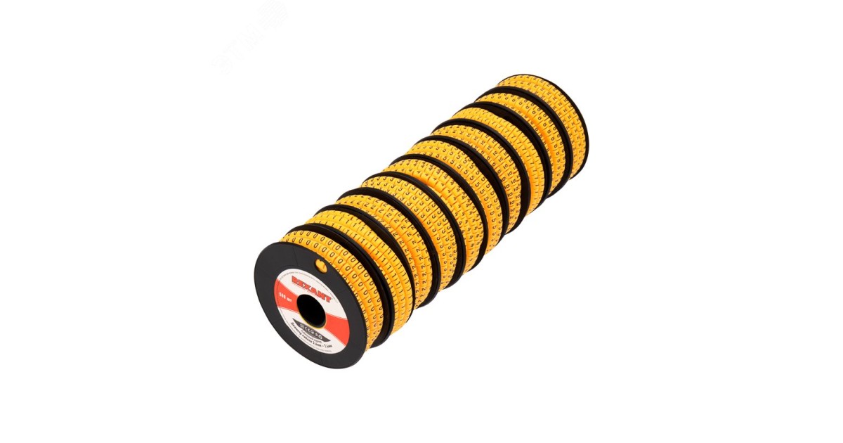 Купить Маркер кабельный 0-9 комплект 10 роликов от 3.6 до 7.4мм 12-6061 Rexant оптом в Москве