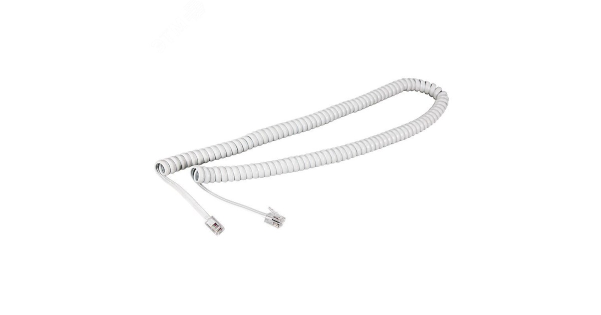 Купить Шнур телеф. витой 2м (джек-джек) бел. 18-2021 Rexant оптом в Москве