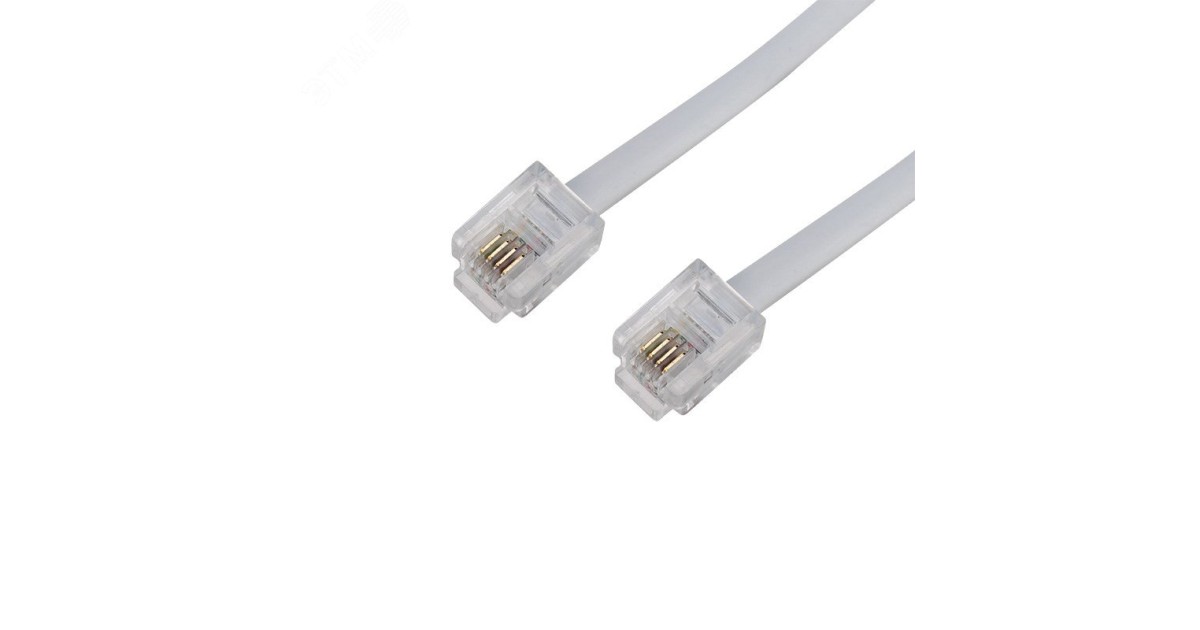 Купить Телефонный шнур, удлинитель RJ-11(6P-4C), длина 15 метров, белый 18-3151 Rexant оптом в Москве