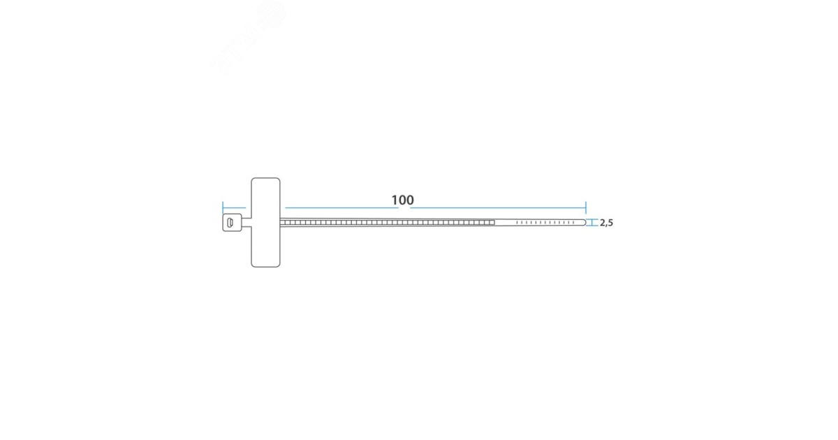 Купить Хомут кабельный 2.5х100 под маркер нейл. бел. (уп.100шт) 07-0106 Rexant оптом в Москве
