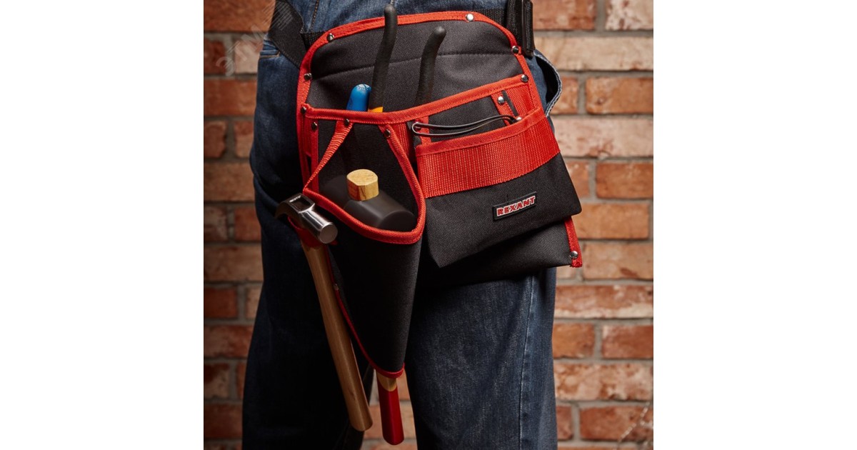 Купить Сумка монтажника поясная с 3 отделениями RE-3 12-5603 Rexant оптом в Москве