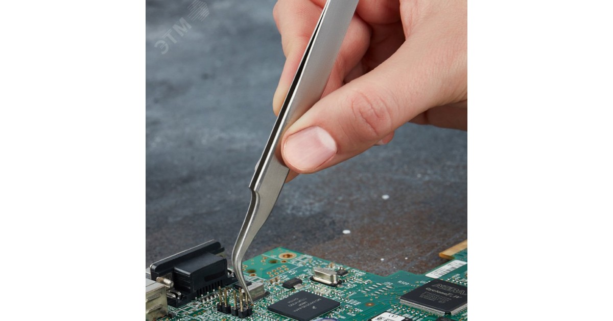 Купить Пинцет изогнутый, узкий 125 мм Rexant оптом в Москве