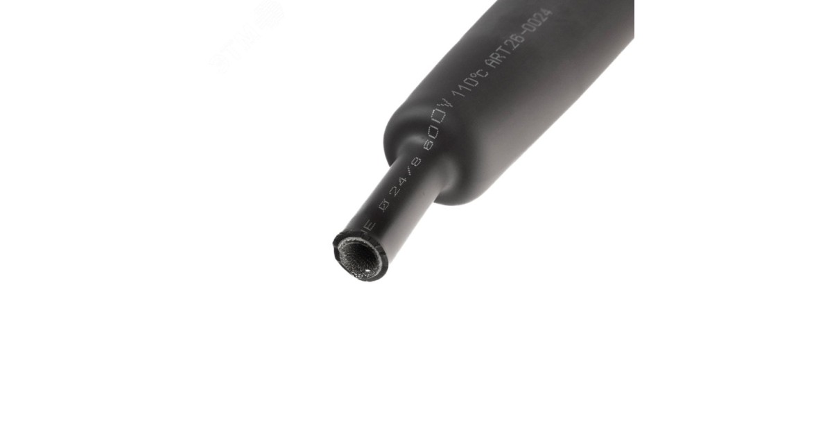 Купить Трубка термоусадочная СТТК (3:1) 24/8 черная Rexant оптом в Москве