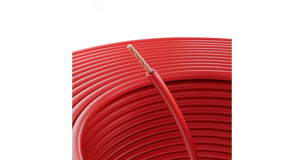 Купить Провод ПГВА 1х0,75мм2, красный, бухта 100м Rexant оптом в Москве