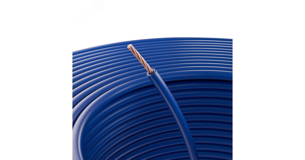 Купить Провод ПГВА 1х1,00мм2, синий, бухта 100м Rexant оптом в Москве