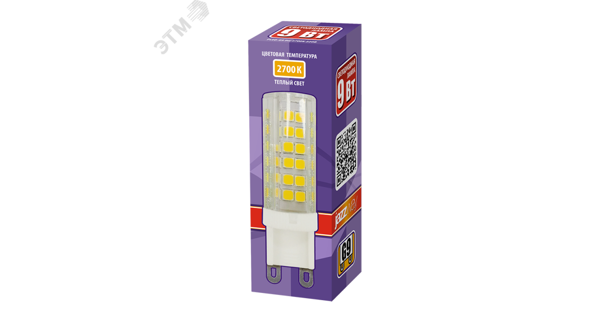 Купить Лампа светодиодная PLED-G9 9Вт капсульная 2700К тепл. бел. G9 590лм 175-240В 5001039 Jazzway оптом в Москве
