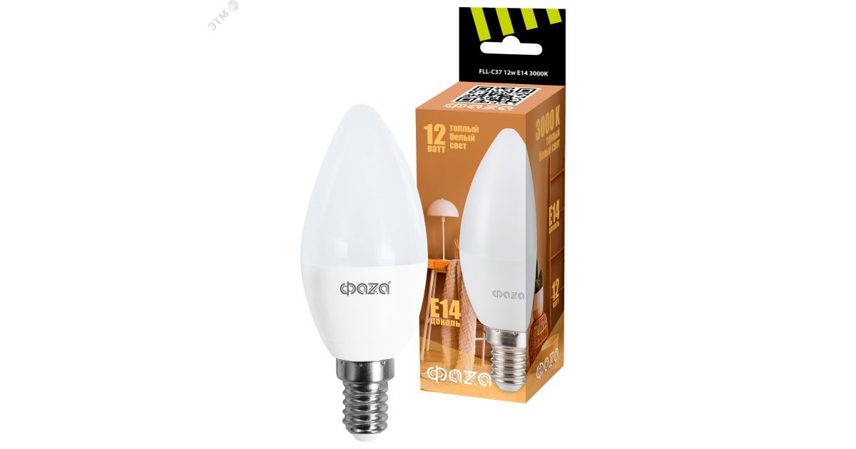 Купить Лампа светодиодная LED 12Вт E14 3000K свеча 230/50 5038509 Jazzway оптом в Москве