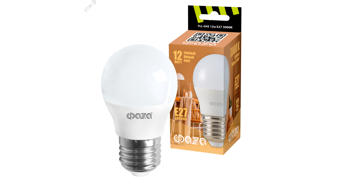 Купить Лампа светодиодная LED 12Вт E27 3000K шар 230/50 5038622 Jazzway оптом в Москве