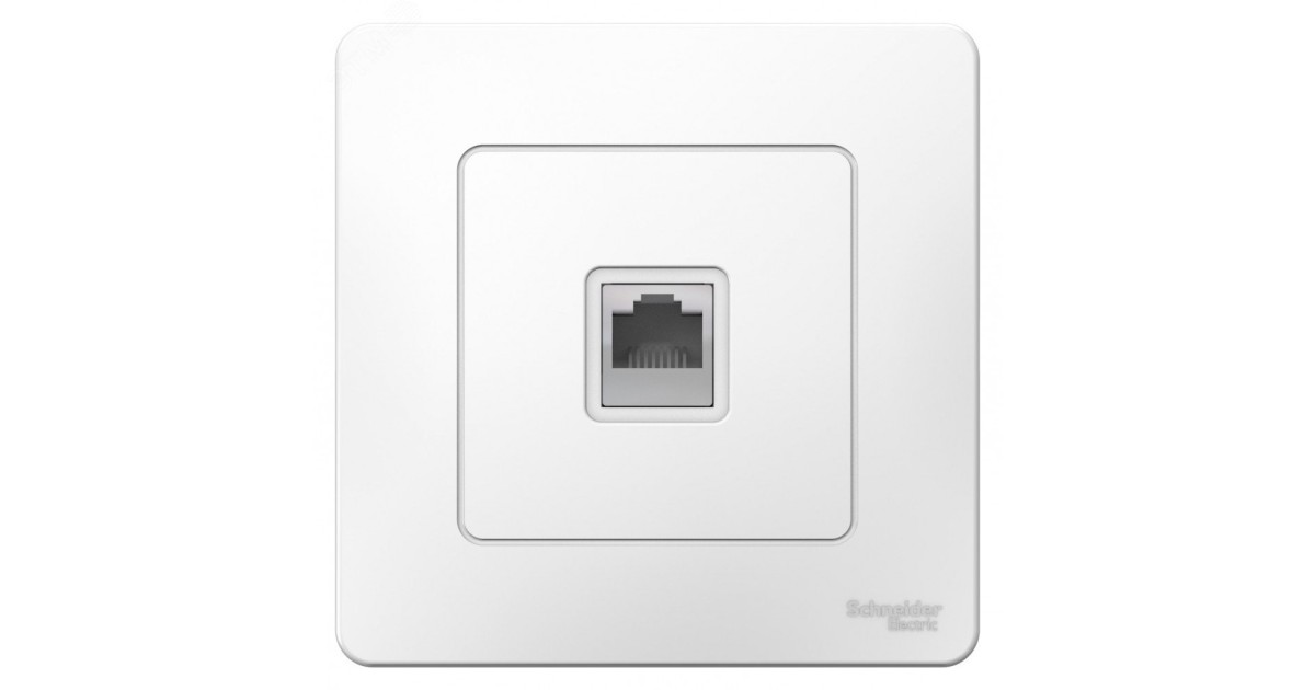 Купить Розетка телефонная 1-м СП Blanca RJ11 бел. SE BLNIS011001 Systeme Electric оптом в Москве