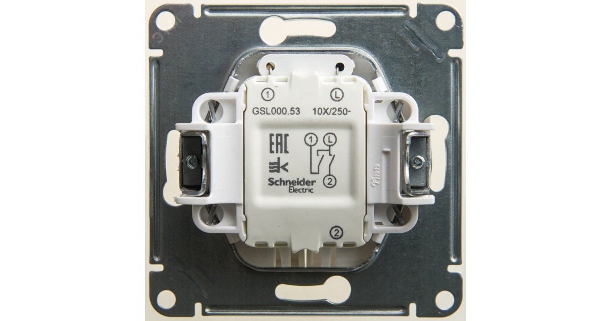 Купить Выключатель 2-кл. СП Glossa 10А IP20 (сх. 5а) 10AX с подсветкой механизм перламутр. SE GSL000653 Systeme Electric оптом в Москве