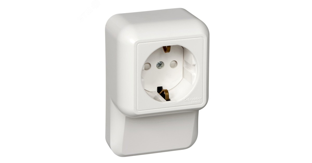 Купить ПРИМА О/У РОЗЕТКА с зазем. со шт. ПЛИНТУСН.МОНТ.ПЛ.16А 250В, БЕЛЫЙ,опт.уп.Россия C3(2) RA16-003-2M-B Systeme Electric оптом в Москве