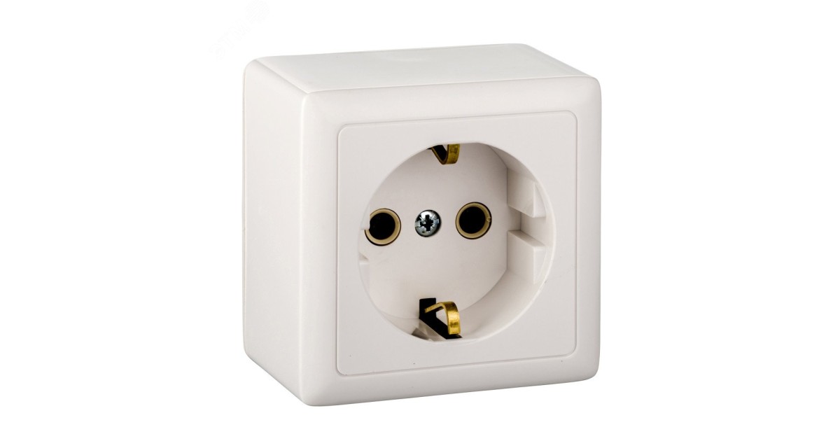 Купить ХИТ О/У РОЗЕТКА с заземлением без шторок ИЗОЛ.ПЛ 16А, 250В, БЕЛЫЙ. Россия C2 RA16-133I-B Systeme Electric оптом в Москве