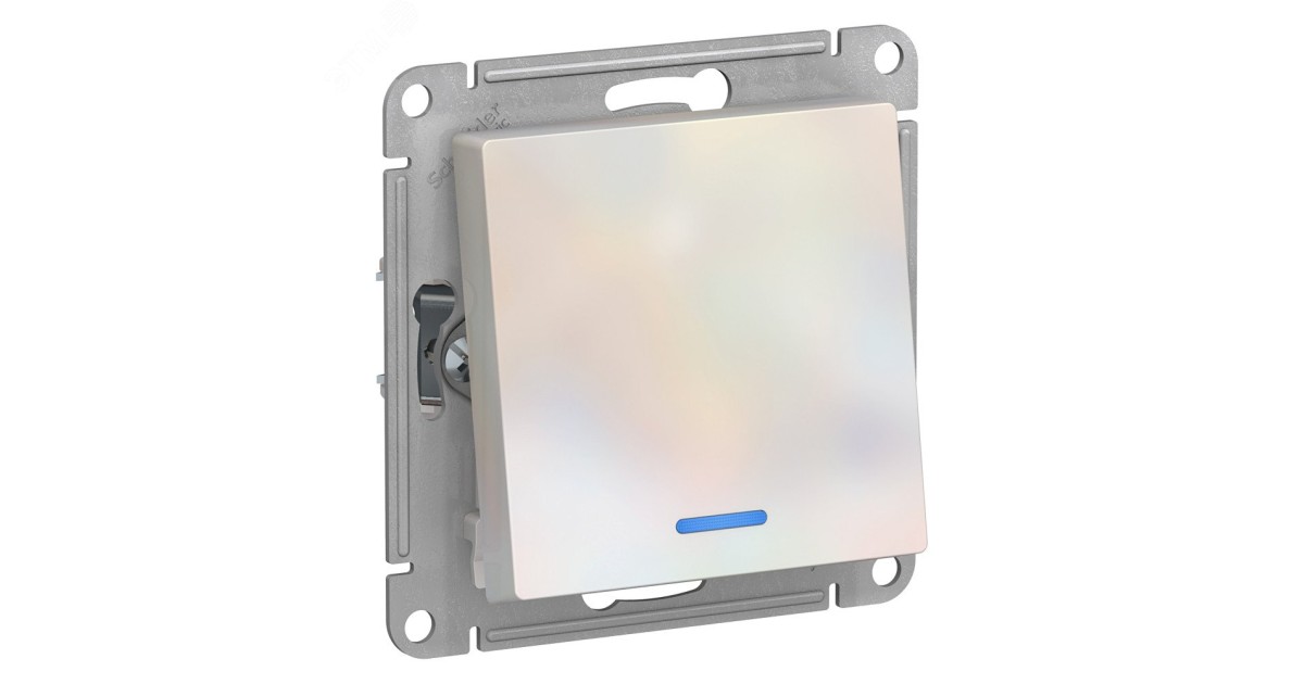 Купить Переключатель проходной 1-кл. СП AtlasDesign 10А IP20 (сх. 6а) 10AX с подсветкой механизм жемчуж. SE ATN000463 Systeme Electric оптом в Москве