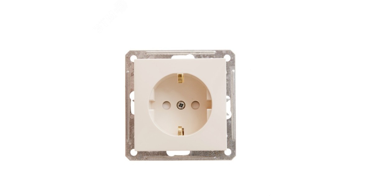 Купить Розетка 1-м СП W59 16А IP20 с заземл. защ. шторки механизм сл. кость SE RS16-152-2-86 Systeme Electric оптом в Москве