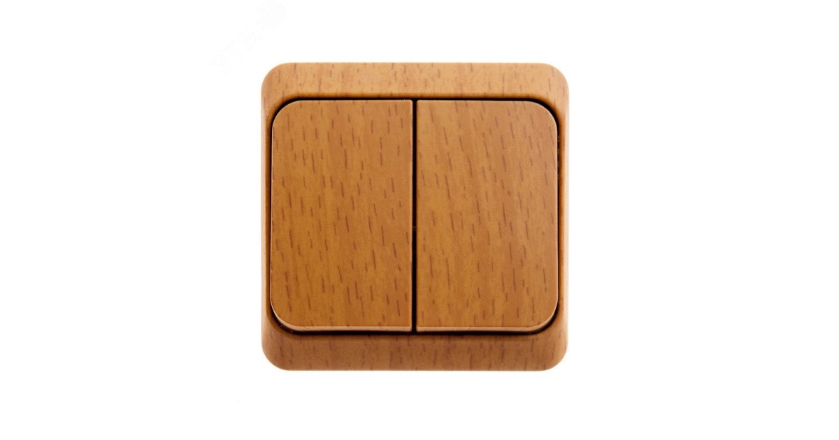 Купить Выключатель 2-кл. ОП Этюд Дача 10А IP20 бук SE BA10-002T Systeme Electric оптом в Москве