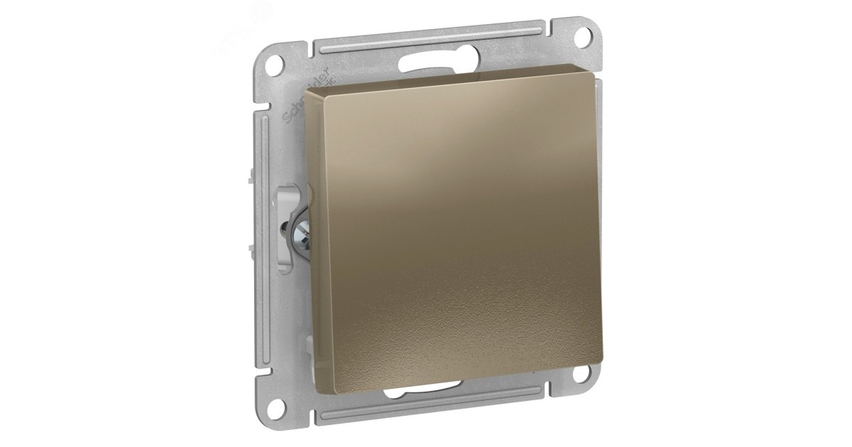 Купить Выключатель 1-кл. СП AtlasDesign 10А IP20 (сх. 1) 10AX с самовозвратом механизм шампань SE ATN000515 Systeme Electric оптом в Москве