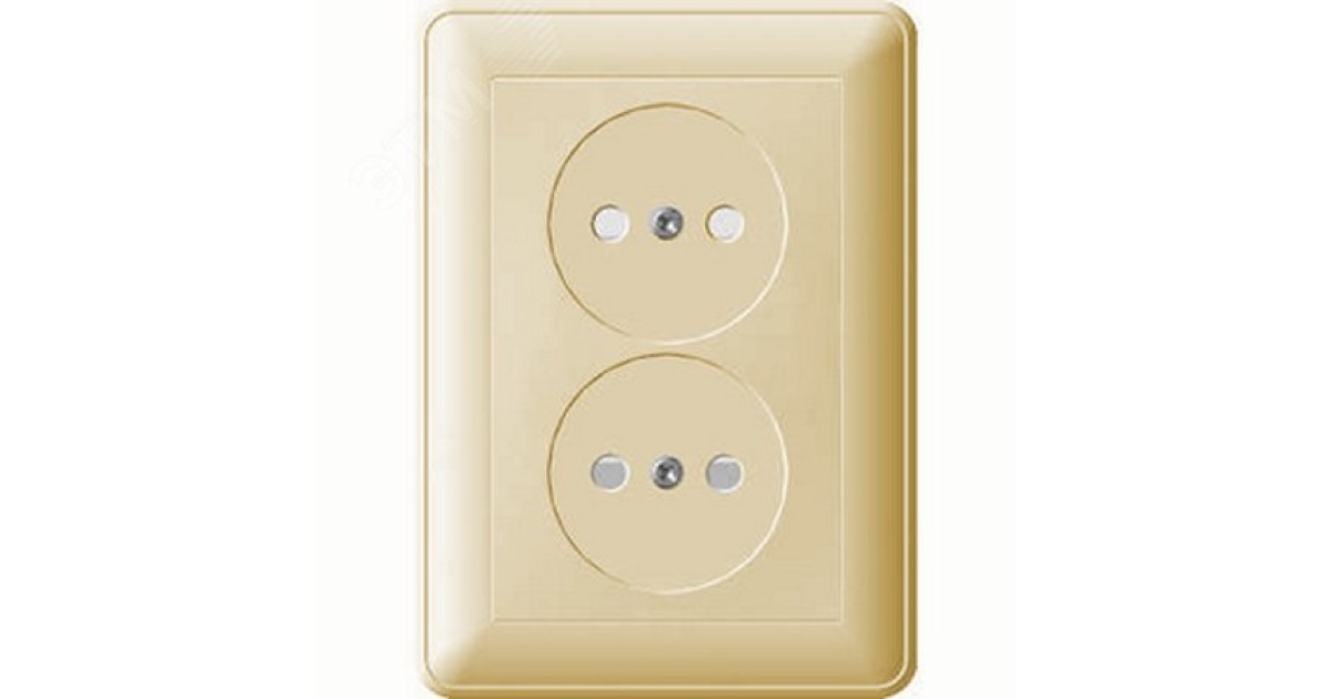 Купить Розетка 2-м СП W59 16А IP20 без заземл. защ. шторки сл. кость SE RS16-254-28 Systeme Electric оптом в Москве