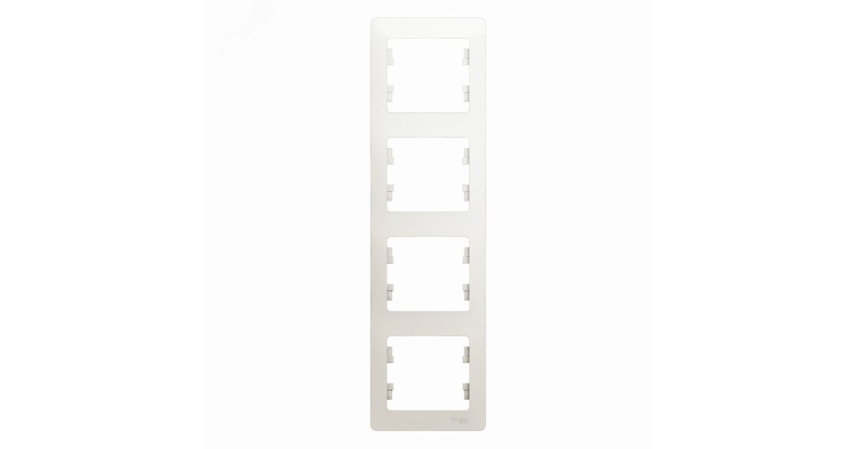 Купить Рамка 4-м Glossa вертикал. перламутр SE GSL000608 Systeme Electric оптом в Москве