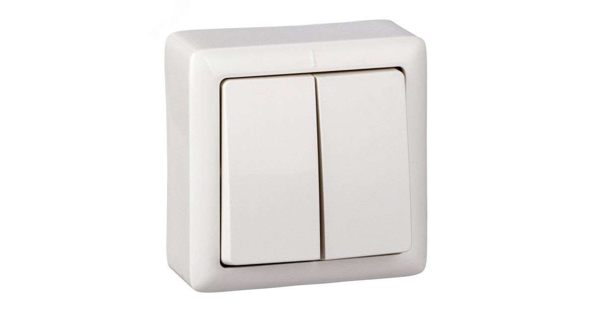 Купить Выключатель 2-кл. ОП Хит 6А IP20 250В бел. SE VA56-232-B Systeme Electric оптом в Москве