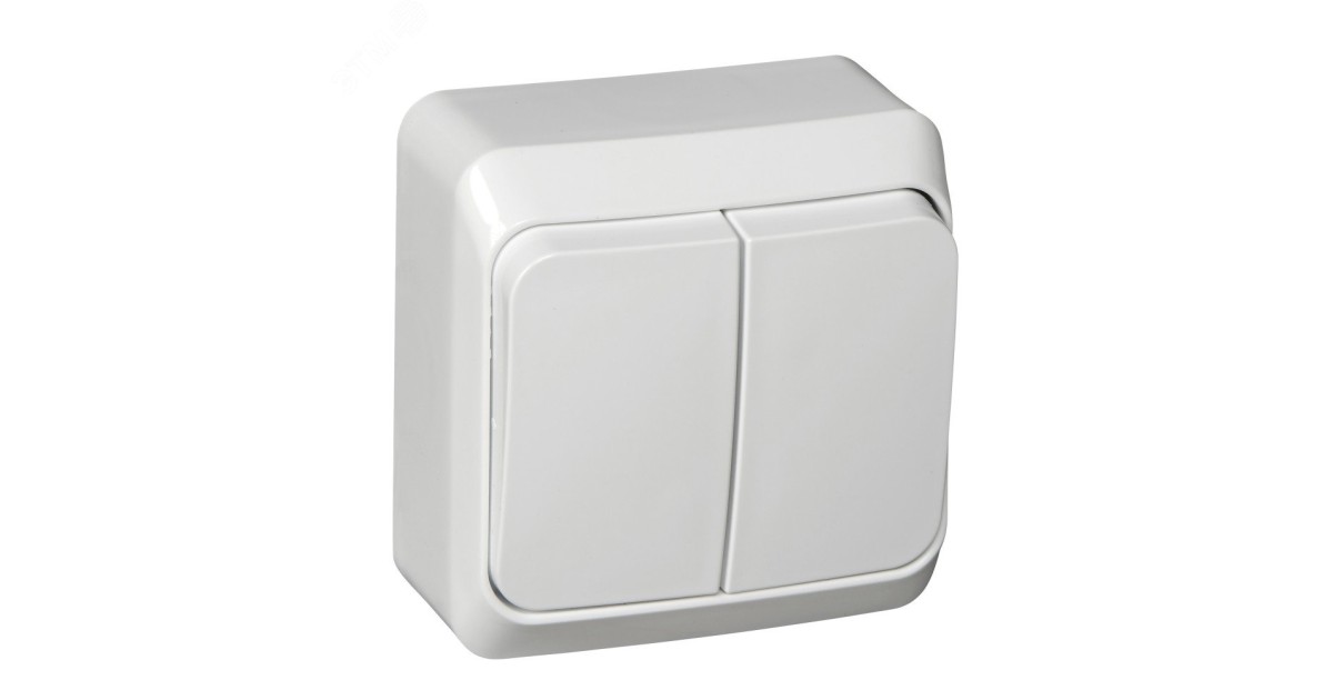 Купить Выключатель 2-кл. ОП Этюд 10А IP20 с подсветкой бел. SE BA10-006B Systeme Electric оптом в Москве