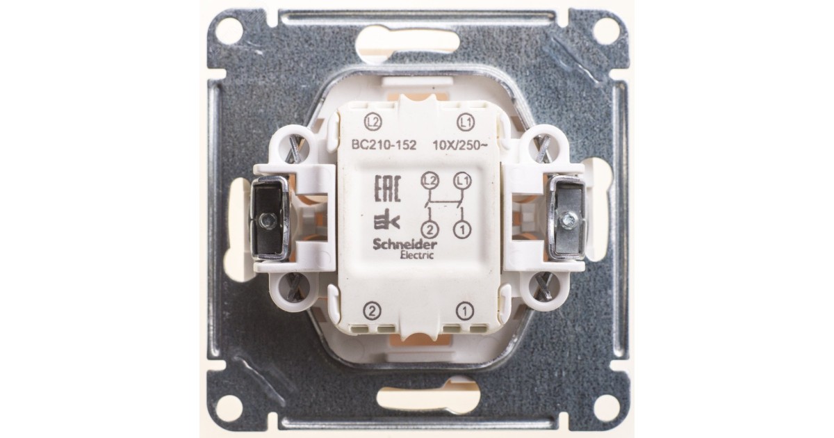 Купить W59 1-клавишный ВЫКЛЮЧАТЕЛЬ 2-полюсный, 10АХ, механизм, СЛОНОВАЯ КОСТЬ VS210-152-2-86 Systeme Electric оптом в Москве