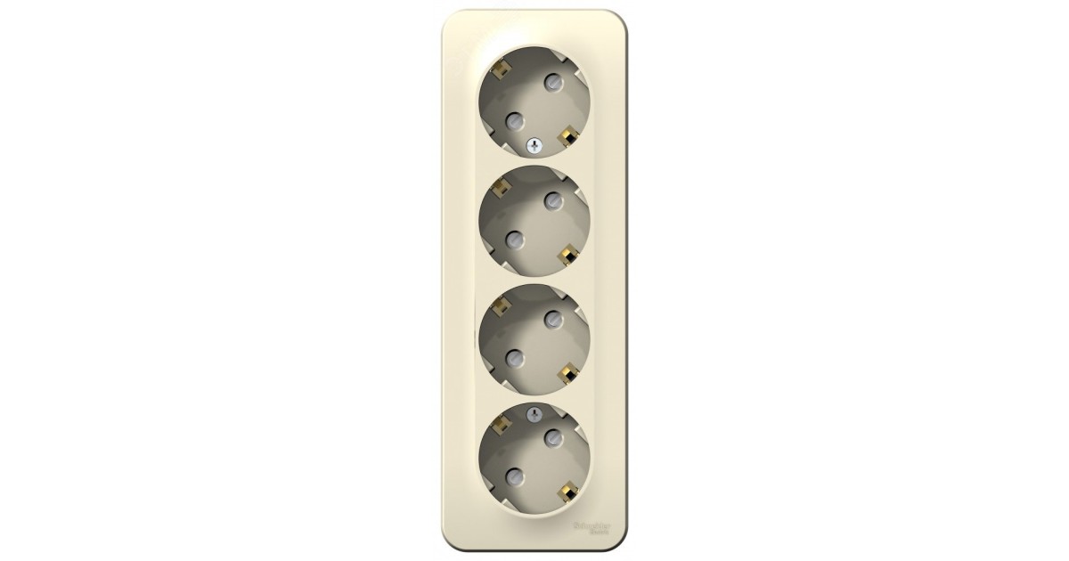 Купить BLANCA О/У РОЗЕТКА 4-я с заземл. со шторк. ИЗОЛ.ПЛ.,16А, 250В, МОЛОЧНЫЙ C2 BLNRA011412 Systeme Electric оптом в Москве