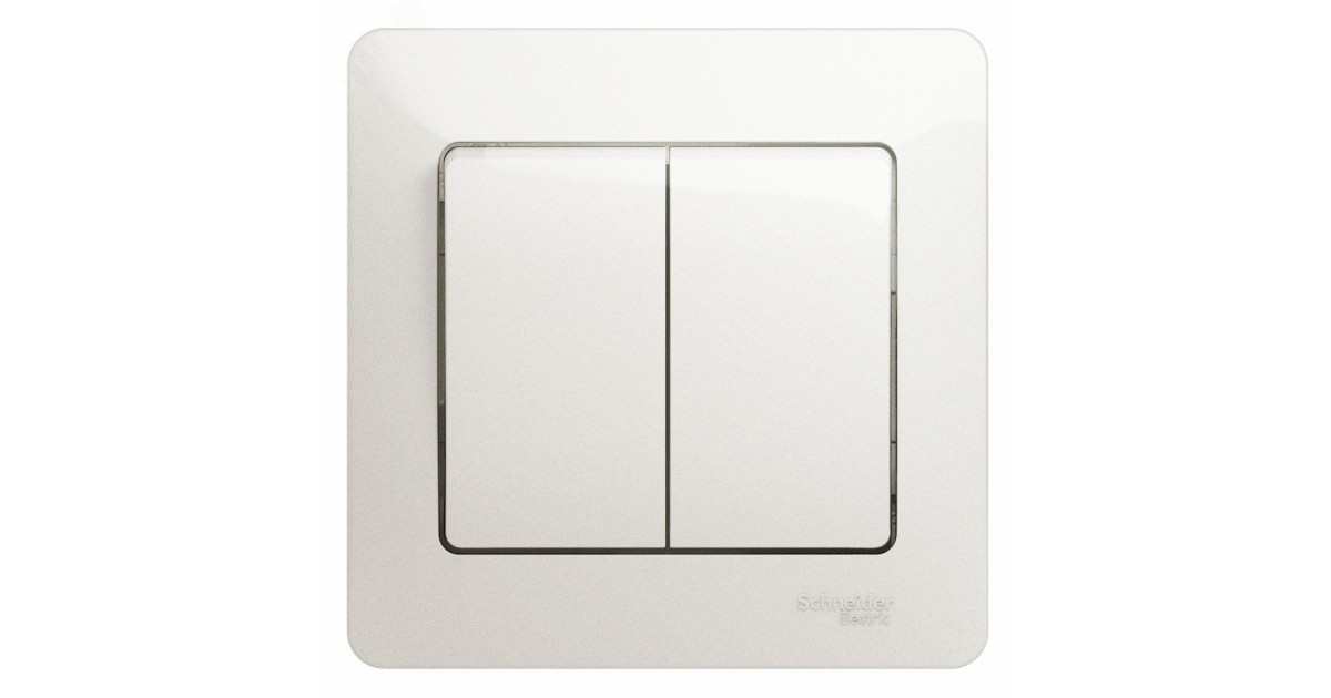 Купить Выключатель 2-кл. СП Glossa 10А IP20 (сх. 5) 10AX в сборе перламутр. SE GSL000652 Systeme Electric оптом в Москве