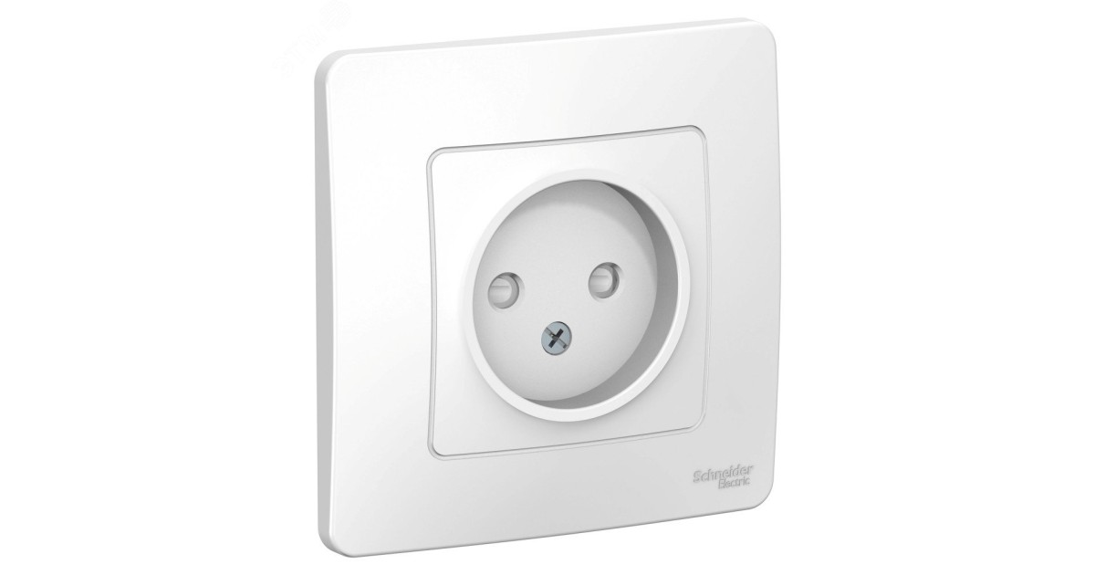 Купить Розетка 1-м СП Blanca 16А IP20 250В без заземл. защ. шторки бел. SE BLNRS000111 Systeme Electric оптом в Москве