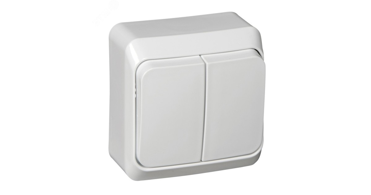 Купить Выключатель 2-кл. ОП Этюд 10А IP20 бел. SE BA10-002B Systeme Electric оптом в Москве