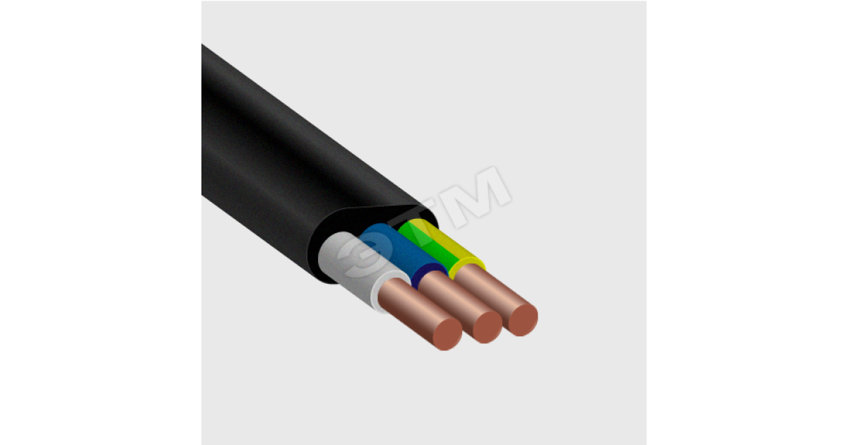 Купить Кабель силовой ВВГнг (А) 3х2.5 плоский ТРТС 77055000645 Элпрокабель оптом в Москве