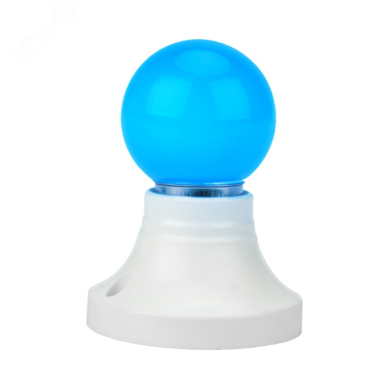Лампа светодиодная 1Вт шар d45 5LED син. E27 405-113 - NEON-NIGHT