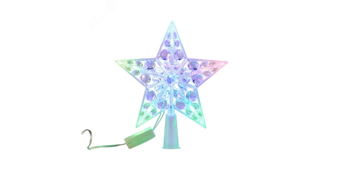 Купить Фигура светодиодная "Звезда" на елку 17см 10LED RGB 1Вт IP20 501-002 NEON-NIGHT оптом в Москве