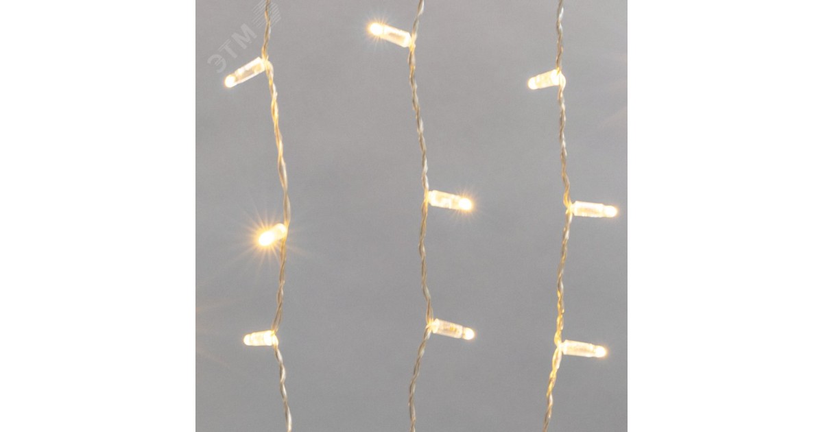 Купить Гирлянда Айсикл (бахрома) светодиодный, 4,8 х 0,6 м, прозрачный провод, диоды ТЕПЛЫЙ БЕЛЫЙ, 176 LED 255-146 NEON-NIGHT оптом в Москве