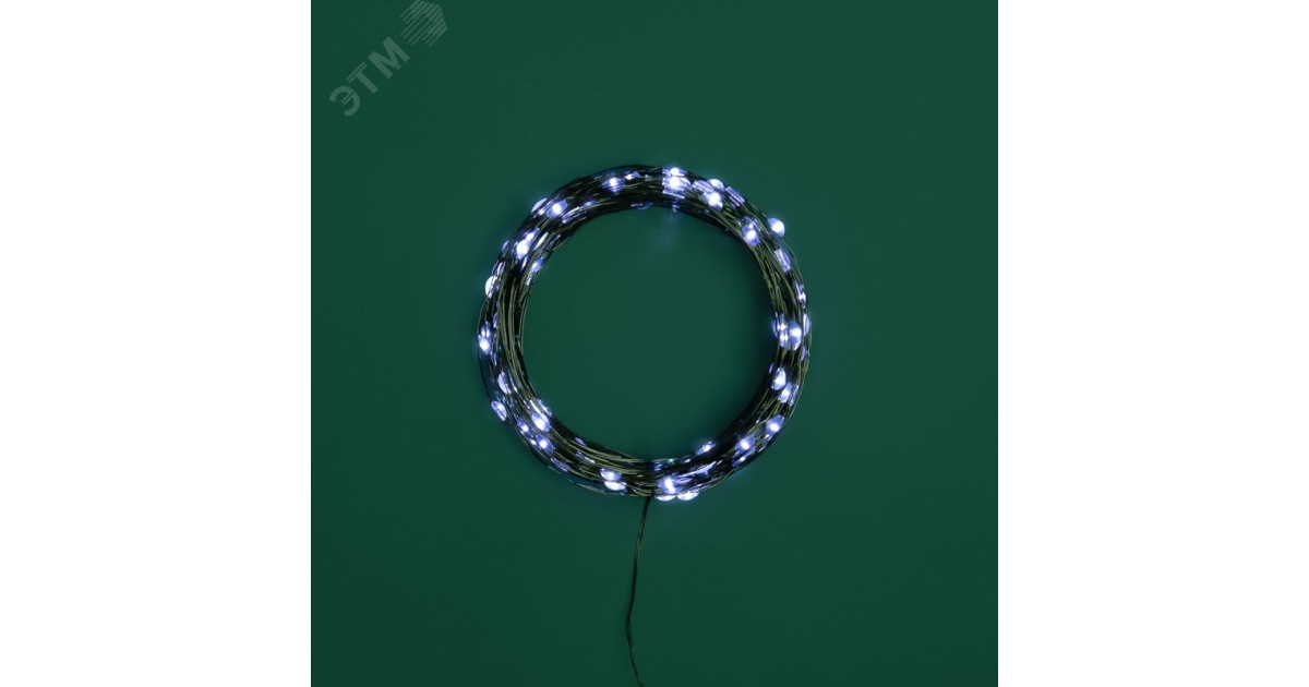 Купить Гирлянда "Роса" 20м 200LED бел. IP20 230В с контроллером провод зел. 303-265 NEON-NIGHT оптом в Москве