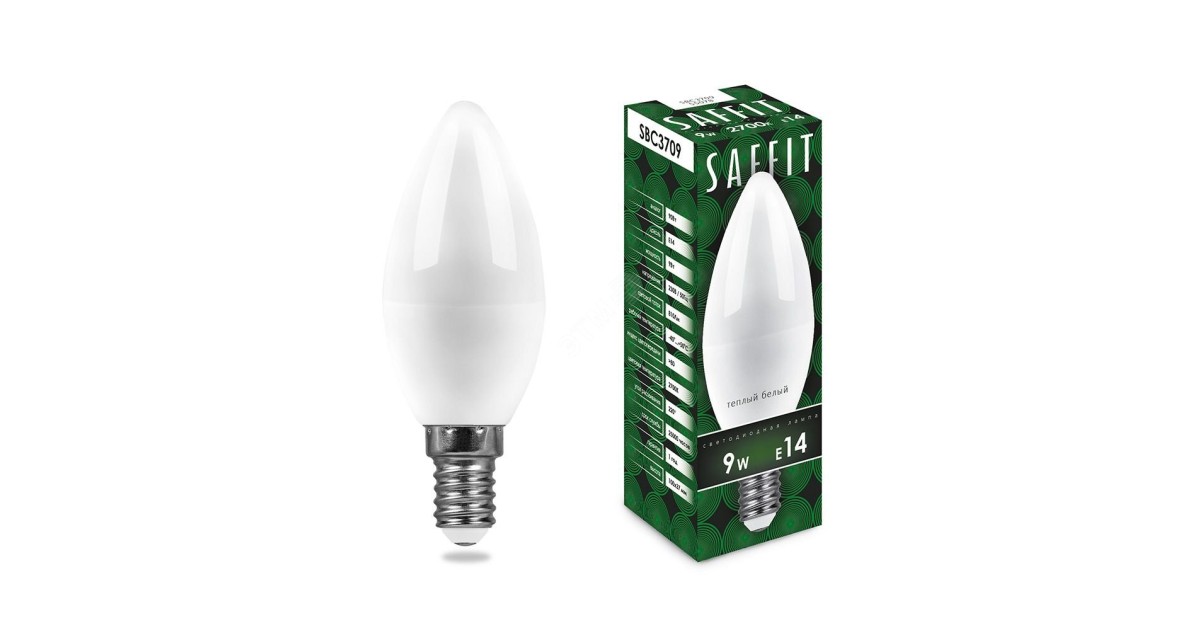 Купить Лампа светодиодная LED 9вт Е14 теплый матовая свеча 55078 Feron оптом в Москве