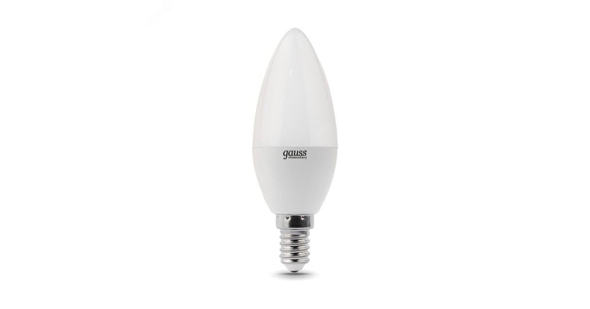Купить Лампа светодиодная Elementary 8Вт свеча 3000К тепл. бел. E14 520лм 33118 Gauss оптом в Москве