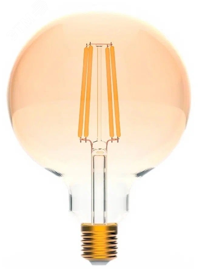 Лампа светодиодная филаментная Smart Home DIM E27 G95 Golden 7 Вт 1/40 1320112 - Gauss