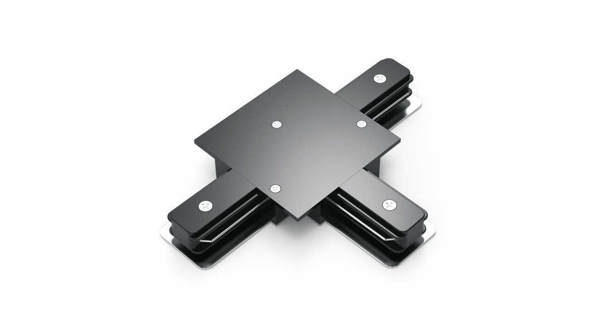 Купить Коннектор для встраиваемых трековых шинопроводов (T) черный 1/50 TR135 Gauss оптом в Москве