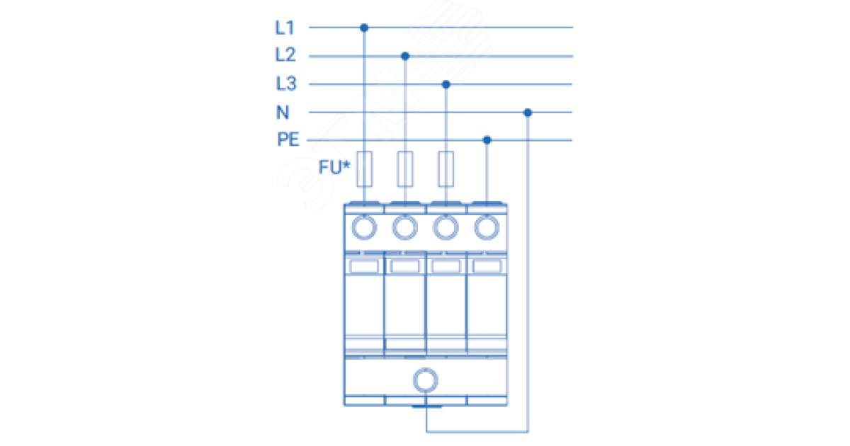 Купить Устройство защиты от импульсных перенапряжений РИФ-Э-I+II 255/25 с (3+1) 114102 Стример оптом в Москве