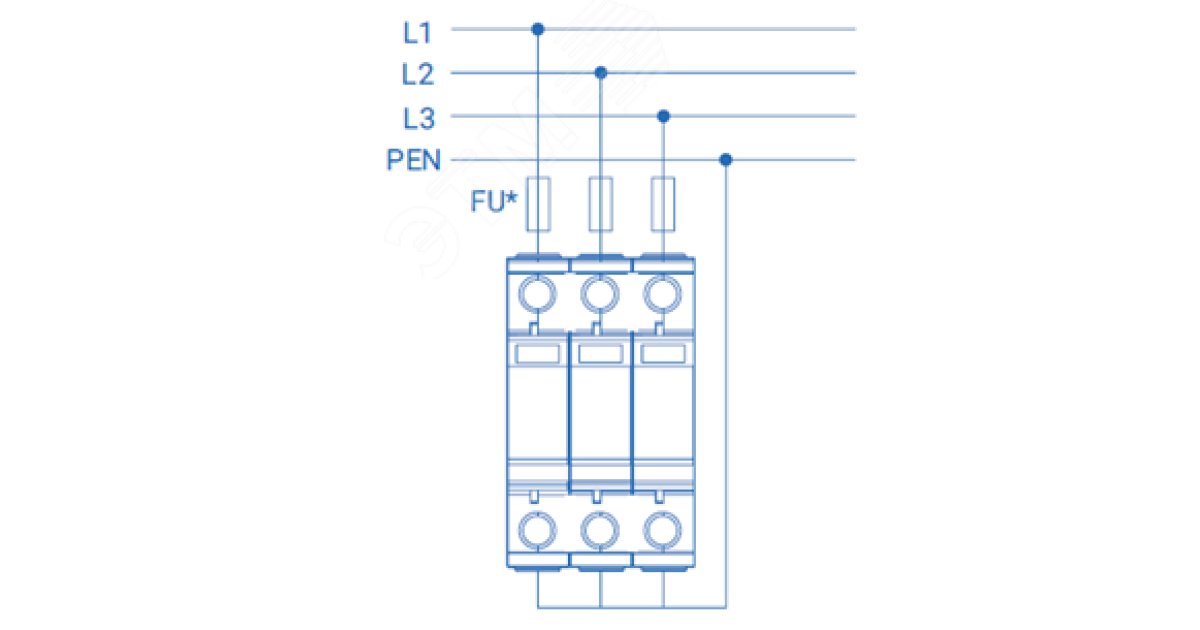 Купить Устройство защиты от импульсных перенапряжений РИФ-Э-I+II 275/12.5 c (3+0) 113102 Стример оптом в Москве