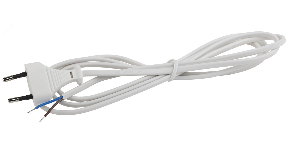 Купить Шнур для бра 1.8м ШВВП 2х0.5 бел. UX-ШВВП-1.8m-W Б0044069 Эра оптом в Москве